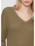 Вязаный свитер цвета 7854_оливковый QS - фото 4