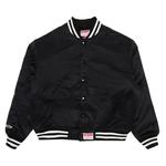 Куртка Supreme x Mitchell & Ness Satin Varsity Jacket, Black - фото 2