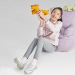 Кроссовки детские для девочек GS Low-top белые/серебристые Skechers, белый - фото 7