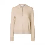 Поло с длинным рукавом Selected Thea, бежевый - фото 3