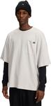Толстовка Under Armour mens Rival Waffle Crew, (110) Summit White/Black - фото