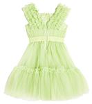 Многоярусное платье из тюля Monnalisa, зеленый - фото 3