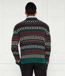 Свитер шерстяной Hugo Sissoh Regular Fit, зеленый - фото 3