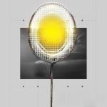 Бадминтонная ракетка HUNDRED Powertek 1000 PRO (темно-серый/белый) - фото 4