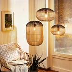 Абажур 35x50 см, натуральный/черный - фото 2