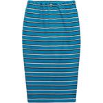 Полосатая миди-юбка PRADA, Cyan - фото
