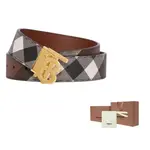 Ремень мужской Burberry, серо-черный / коричневый - фото 5