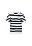 Футболка Kaffe Print T-shirt, Chalk Black Deep Stripe/White - фото 5