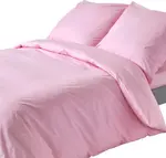 Постельное белье HOMESCAPES розовое, плотность нити 200, 155 х 220 см Homescapes - фото