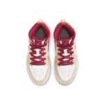 Кроссовки 1 mid 'light curry cardinal red' Air Jordan, белый - фото 4