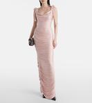 Шелковое платье Marmar Halim, розовый - фото 2