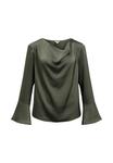 Блуза Object WASSERFALLAUSSCHNITT, Kambaba/Green - фото 5