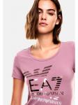 Футболка розового цвета EA7 - фото 5