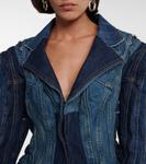 Лоскутная джинсовая куртка Junya Watanabe, индиго - фото 4