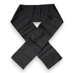 Черный шелковый узкий шарф-обертка в горошек Dolce & Gabbana - фото