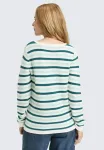 Свитер Tom Tailor, Mint Green/Beige Stripe - фото 3