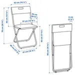 Складной стул черный GUNDE IKEA - фото 7