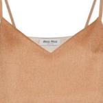 Майка женская Miu Miu, бежевый / коричневый - фото 6