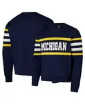 Мужской синий свитшот Michigan Wolverines Coaches Collection '47 Brand - фото
