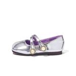 ABC DOUKIDS Детские кожаные туфли для детей ABCdoukids, серебряный - фото