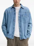 Джинсовая рубашка с накладными карманами Won Hundred, синий - фото