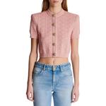 Короткий кардиган на пуговицах BALMAIN, розовый - фото 6