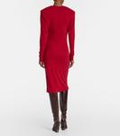 Креп-джерси миди-платье Stella McCartney, Raspberry - фото 3