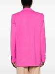 MSGM двубортный блейзер с бантом, розовый - фото 4