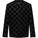 Дамье флок безворотниковая куртка LOUIS VUITTON, черный - фото