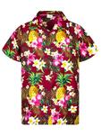 Рубашка King Kameha Pineapple Flowers, красный - фото