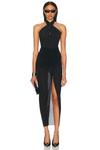 Боди с бретелькой на шее Alexandre Vauthier, Black - фото 5