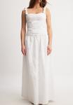 Юбка NA-KD Maxi skirt, White - фото
