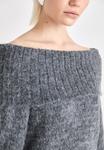 Джемпер ONLY ONLMARIE OFF SHOULDER, Medium Grey Melange/Mottled Grey - фото 6