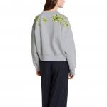 Хлопковый джерси свитшот с принтом GUCCI, серый зеленый - фото 4