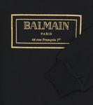 Платье из хлопкового джерси с логотипом Balmain Kids, черный - фото 3