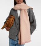 Шерстяной шарф Gg Gucci, Roseate/Pink - фото 2