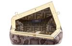 FENDI Первая Python Skin One Shoulder Crossbody Clutch Small Women's Dark Gray - фото 4