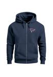 Худи Neverless MIT KAPUZE PRINT NORWEGEN NORWAY ZIP, Navy/Anthracite - фото