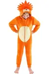 Флисовый комбинезон со львом Animal Crazy, оранжевый - фото 2