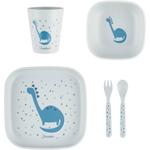 Набор детской посуды Dino Rexi Sterntaler, серо-голубой - фото