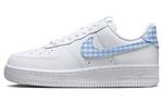 Кроссовки Nike Air Force 1 Low '07 Essential White University Blue Gingham Women's - фото