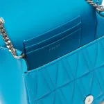 VERSACE Virtus Quilted Evening Bag Blue - фото 5
