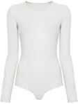 Боди с принтом MM6 Maison Margiela, серый - фото