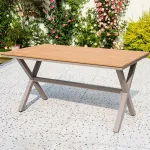 Стол Green Water, квадратный из прямых планок, 90х90 см, черный - фото 2