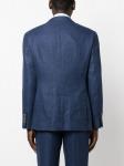 Brunello Cucinelli однобортный пиджак строгого кроя, синий - фото 4