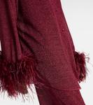 Рубашка с перьевым декором Lumière Oséree, бордовый - фото 5