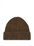 Шапка-бини в рубчик Moorer, коричневый - фото 2
