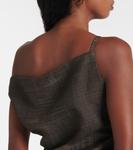 Dumella мини-платье с одним плечом Acne Studios, Black Melange - фото 6