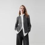 ELLE Свитер Women's Medium Gray Crew Neck Moderate - фото 4