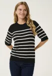 Джемпер cuannemette ss Culture, Black Whitecap Stripe - фото